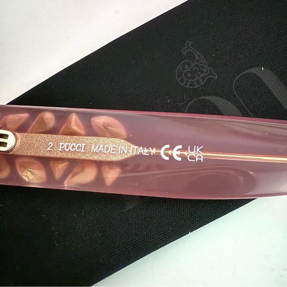 NEW Emilio PUCCI Limited Edition Pink Crystal Embellished Cat Eye Sunglasses main image 15
